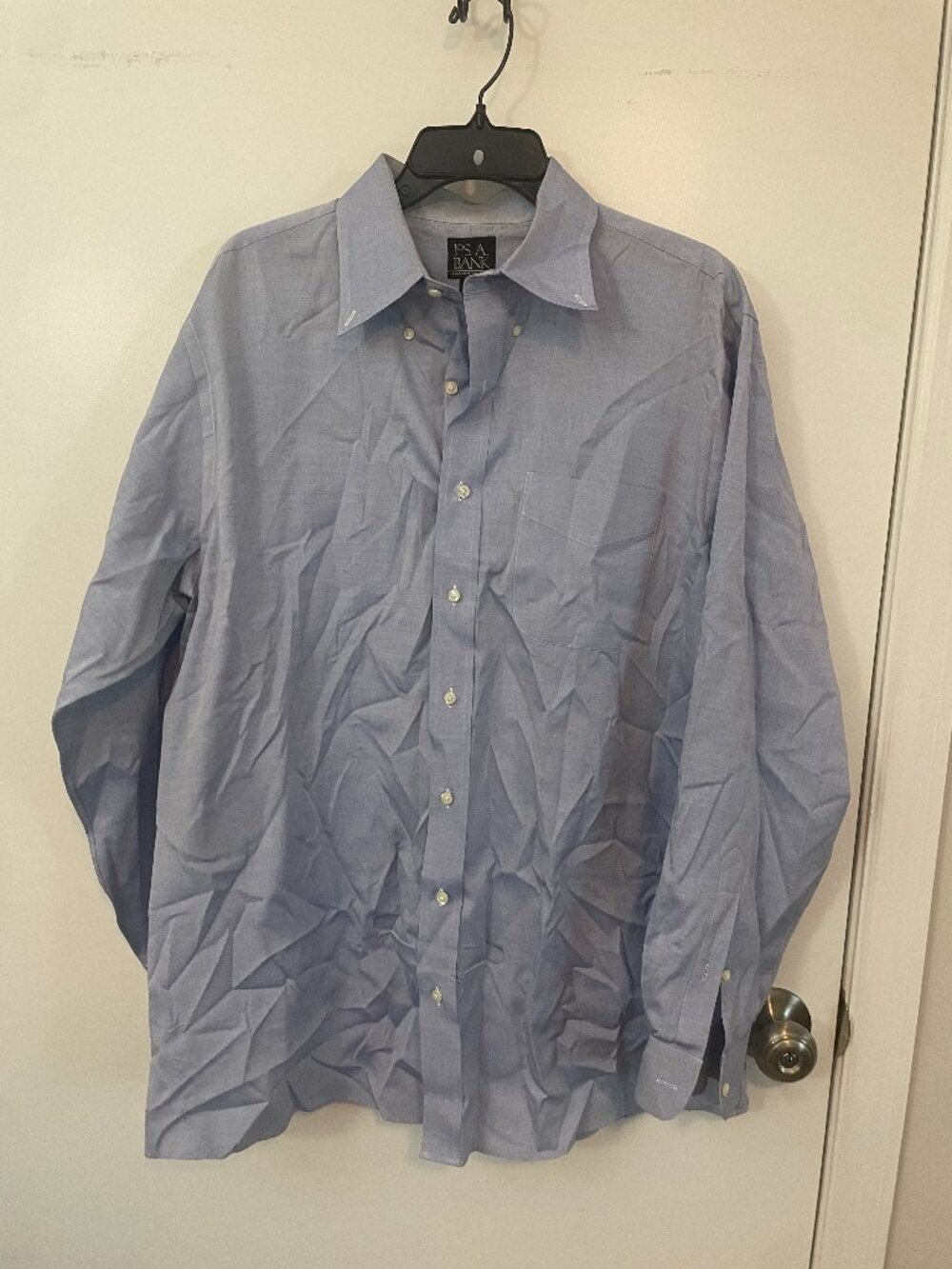 Blue JoS A Bank Button Up Shirt Size 16 1/2 35